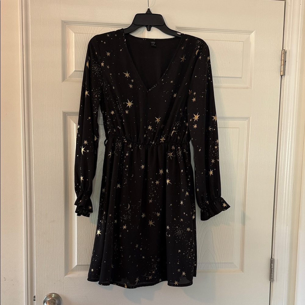 Elegant Black Starry Dress